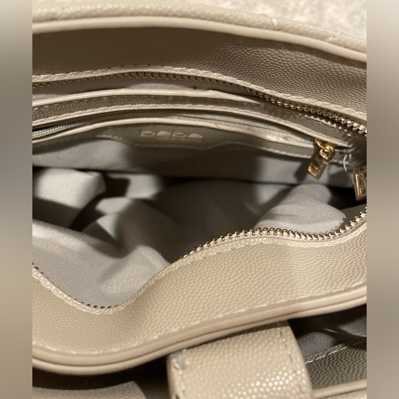 Bebe LYLA Shoulder Bag Taupe Color, Quilted Pattern Great Condition! - Picture 5 of 13